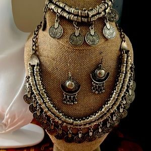 Boho Jewelry Necklace/bracelet/earrings set